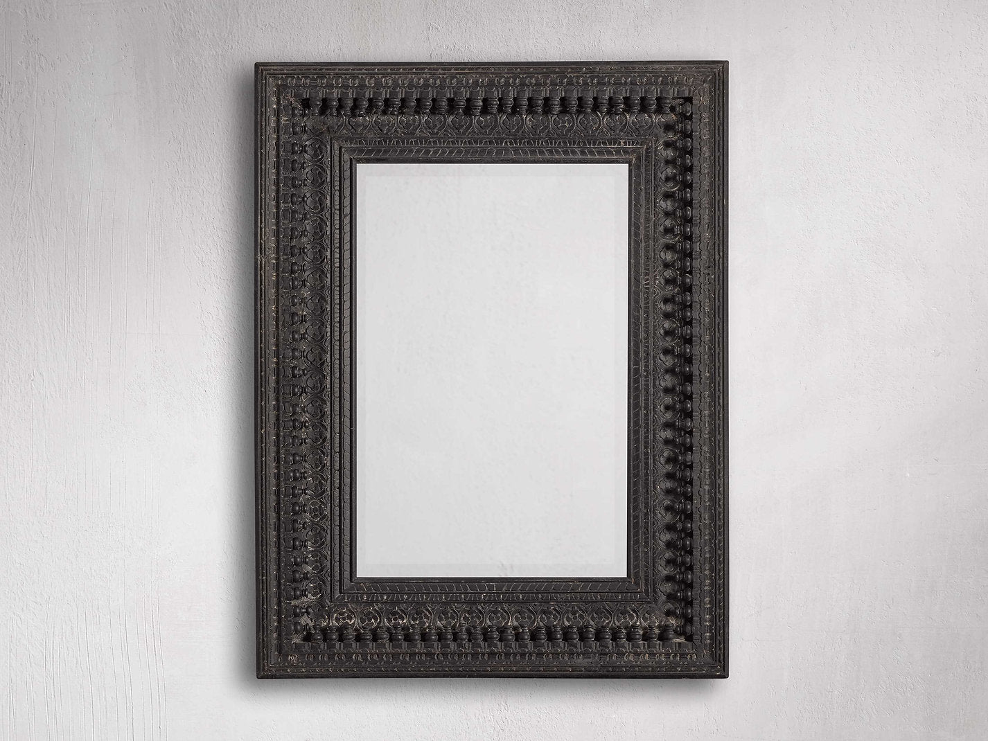 Black Wall Mirror - vintage mirror india - antique mirror frames