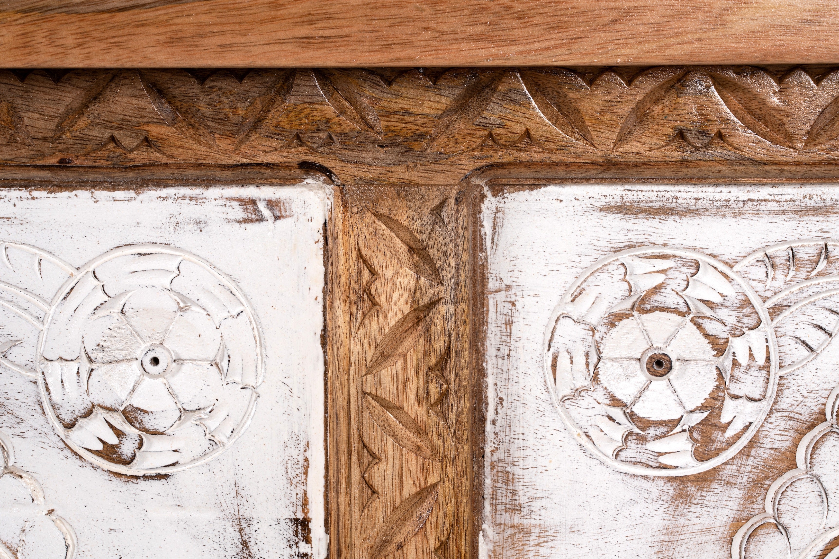 Vintage Wood Frame Jharokha Mirror, Carved Antique Wall Mirror, Large Mirror 150 × 120