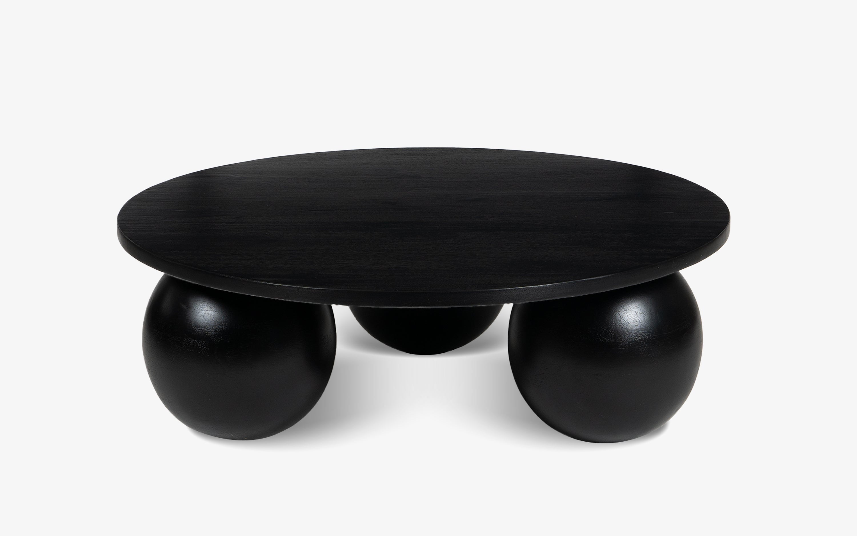 Orb Round Coffee Table | Handcrafted Mango Wood Living Room Centerpiece | Living Furn India