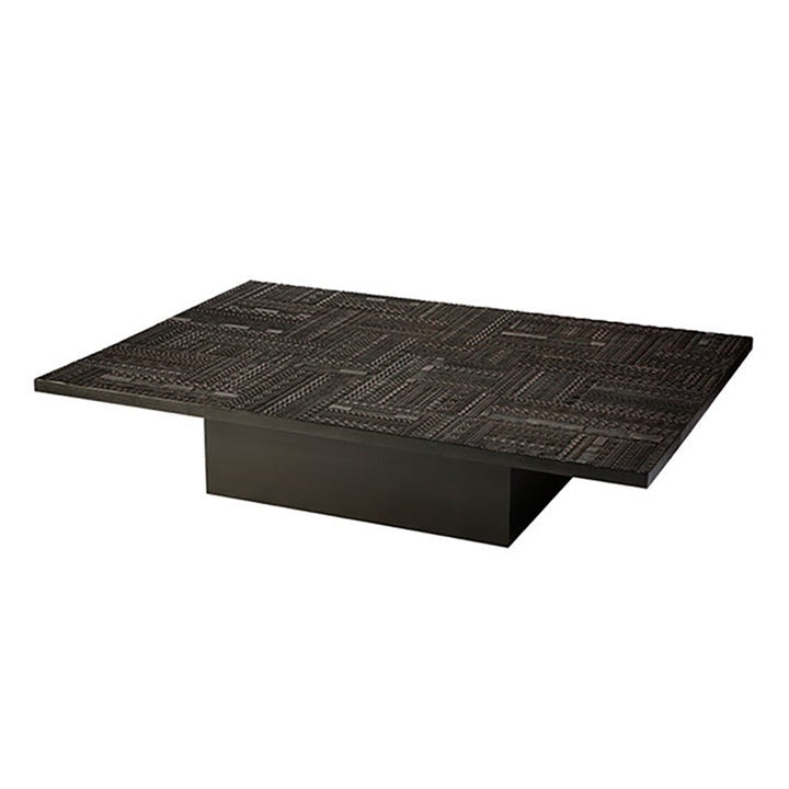 Tabwa Coffee Table | Grand Handcrafted Solid Mango Wood Center Table | Living Furn India