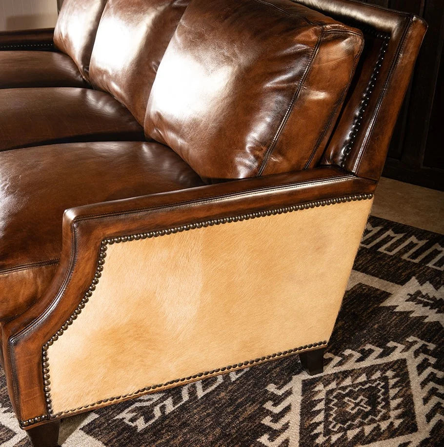 Presidio Marshal Buffalo Leather 3-Seater Sofa – Supreme Comfort by Living Furn India