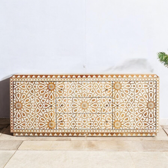 Mid-century modern sideboard with vintage-inspired design.