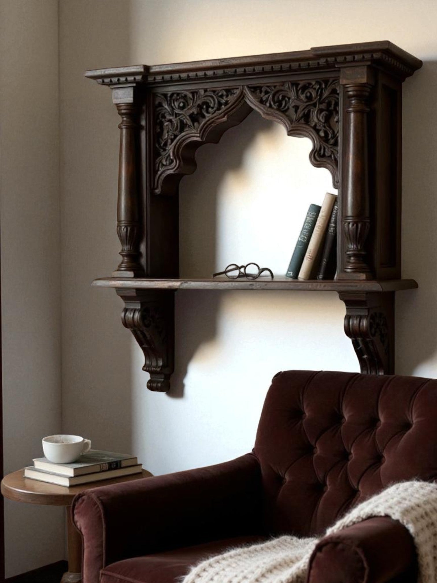 Wooden Wall Shelves – Floating & Decorative Storage by Living Furn India