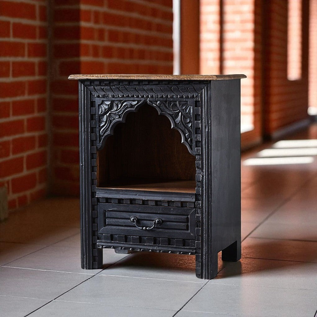 Wooden Bedside Tables – Nightstands with Storage by Living Furn India