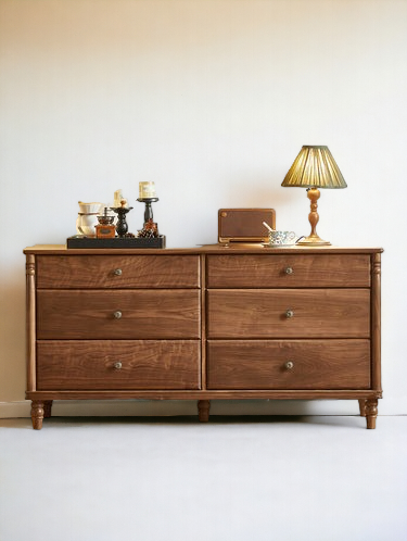 Vintage Chest of Drawer Solid Wood 6Drawer