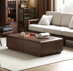 Minimalistic Design Solid Walnut Wood Coffee Table (Antique luxurious)