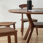 Walnut Solid Wood Dining Table round dining table