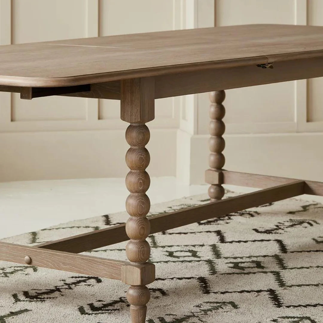 NovaBobbin Modern 8-Seater Wooden Dining Table Set – Contemporary Solid Wood by Living Furn India