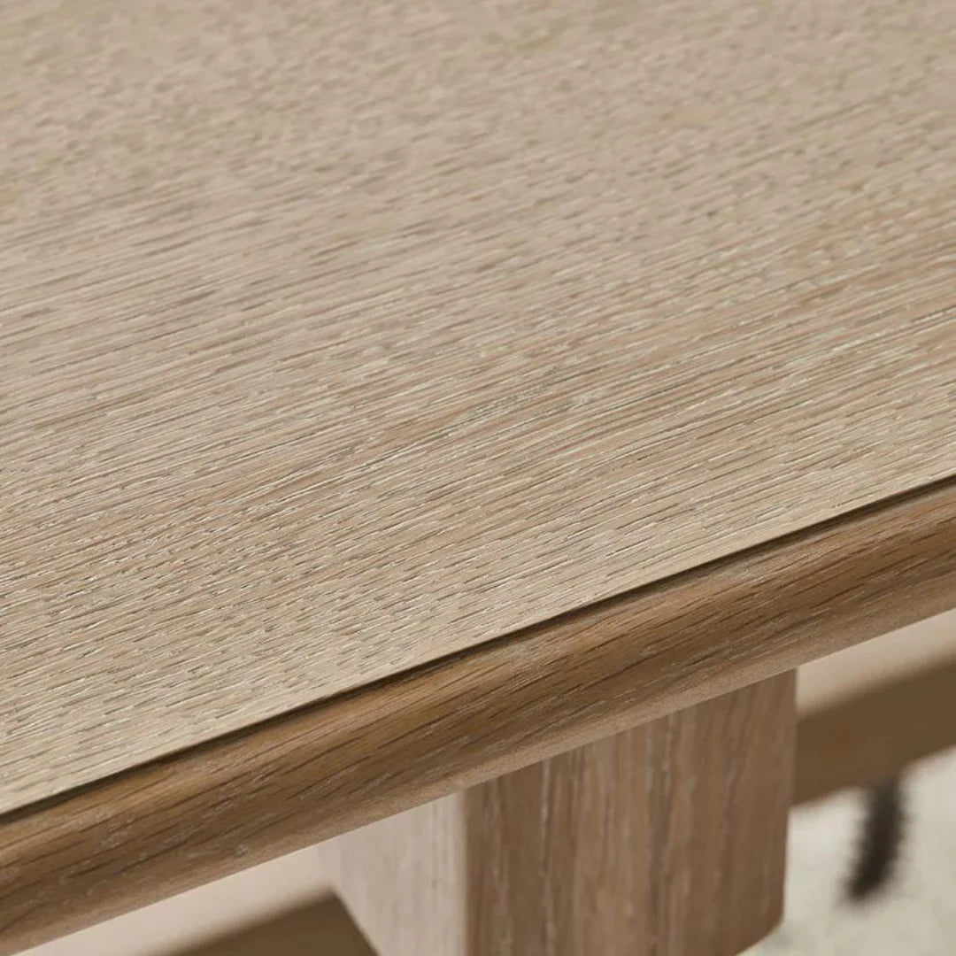 NovaBobbin Modern 8-Seater Wooden Dining Table Set – Contemporary Solid Wood by Living Furn India