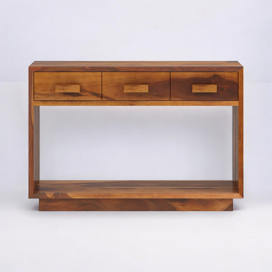 3Drawer Console Table Solid Wood