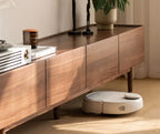 Real Wood Tv Stand Walnut Finish , Real Wood Media Console