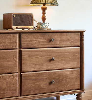 Vintage Chest of Drawer Solid Wood 6Drawer