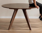 Round Dining Table Walnut Solid Wood  round dining table