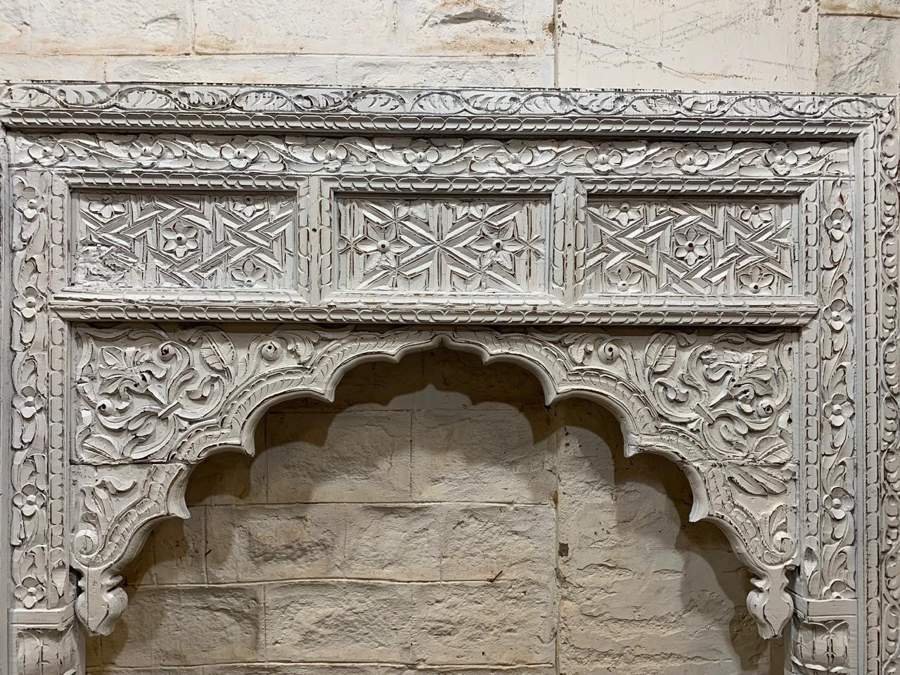 mango wood mirror, carved mirror, mughal mirror, arched mirror, full length mirror, oversized mirror, monumental mirror, floor mirror, islamic mirror, moroccan mirror, white mirror, wall mirror, statement mirror, architectural mirror, jali mirror, boutique mirror, dressing mirror, frame only, mirror frame, traditional mirror, handmade mirror, artisan mirror, premium mirror, quality mirror, durable mirror, elegant mirror, unique mirror, decorative mirror, focal piece mirror, handcrafted in india, sustainable