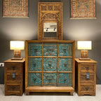 hand carved chest, mango wood dresser, chest of drawers, turquoise chest, 9 drawer dresser, floral carved dresser, carved chest, bohemian dresser, indian furniture, bedroom dresser, dining room chest, living room dresser, storage chest, handmade dresser, artisan made chest, premium wood dresser, quality wood furniture, durable chest, sturdy dresser, timeless chest, elegant dresser, statement chest, heirloom dresser, boho chest, eclectic dresser, global style chest, vintage dresser, rustic chest, traditional