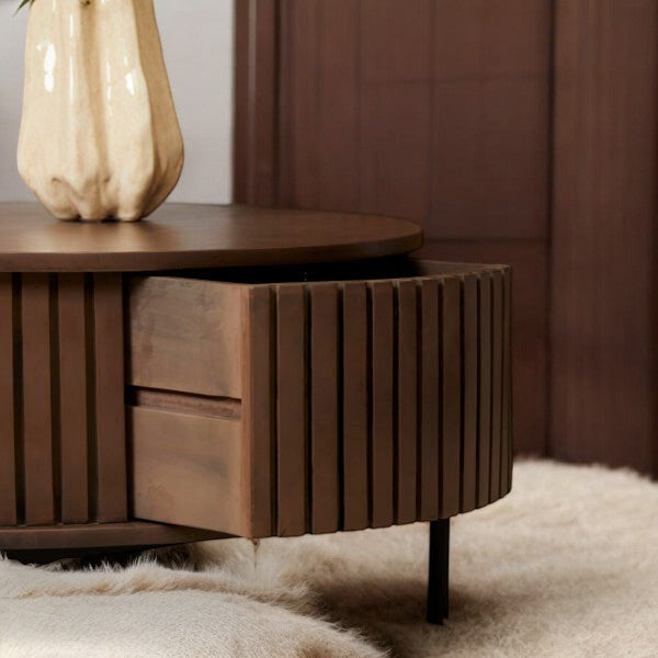 "Storage coffee table with hidden compartments, perfect for organizing living room essentials."
