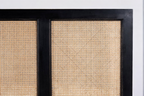 Rattan Headboard Queen: "Queen-sized bed with a beautiful rattan headboard for a warm and natural look."
