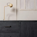 Living Room Sideboard: "Stylish living room sideboard that doubles as a storage solution and elegant décor piece."
