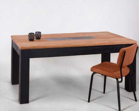 Extendable dining table showcasing versatility in size adjustments