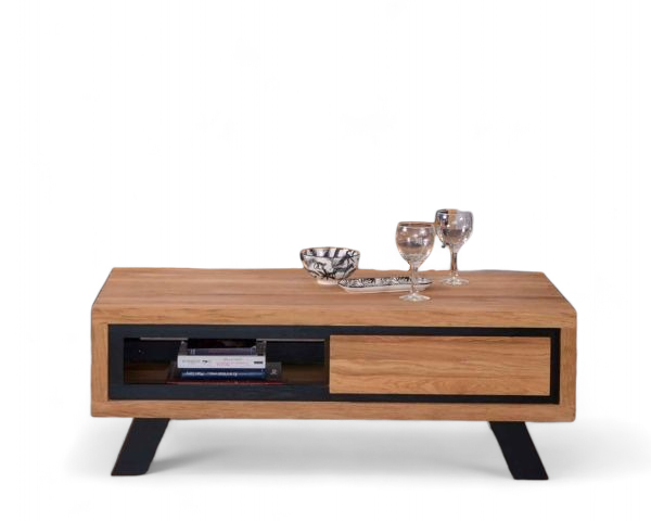 Solid Wood Coffee Table: "Durable solid wood coffee table with timeless design, perfect for any living room or lounge area."
