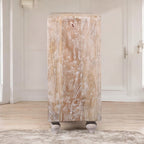 White Rustic Three Door Cabinet