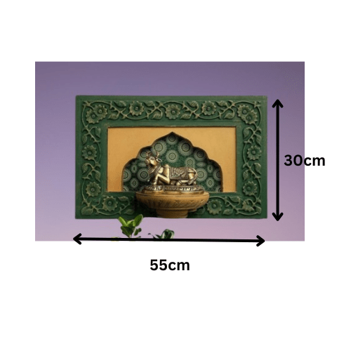 Aura Antique Wall Shelf for Idol | Handcrafted Wooden Decor