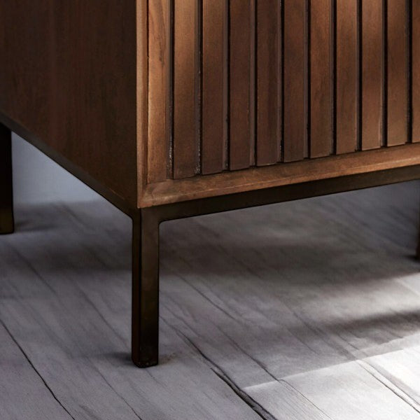 Walnut Wardrobe with shelves Solid Wood