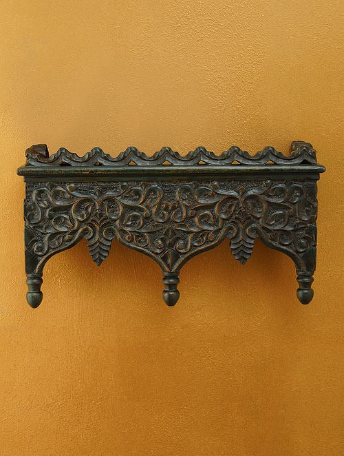 Handmade Indian Vintage Handcarved Wooden Wall Shelf || Original Hand Crafted Engraved by Artisan's of jodhpur - J.L.HOME DECOR