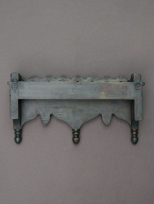 Handmade Indian Vintage Handcarved Wooden Wall Shelf || Original Hand Crafted Engraved by Artisan's of jodhpur - J.L.HOME DECOR