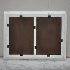 mango wood mirror, carved mirror, mehrab mirror, double arch mirror, arched mirror, white mirror, walnut mirror, rustic mirror, islamic mirror, moroccan mirror, wall mirror, statement mirror, architectural mirror, double mirror, twin arch, horizontal mirror, traditional mirror, handmade mirror, artisan mirror, premium mirror, quality mirror, durable mirror, elegant mirror, unique mirror, decorative mirror, focal piece mirror, handcrafted in india, sustainable mango wood, white finish, walnut finish, rustic 