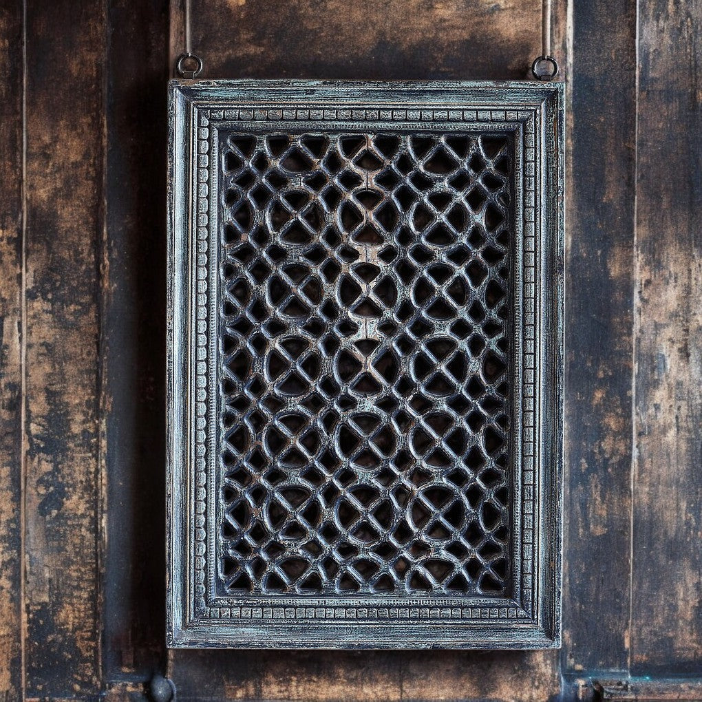Blue Rustic Wooden Panel – Living Furn India