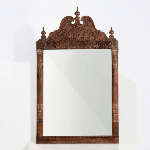 Arch Hand Carved Mirror Frame Solid Wood