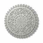 Large Hand‑Carved Round Wall Panel — Blue Mango Wood Mandala Medallion, 150 cm Diameter × 4 cm