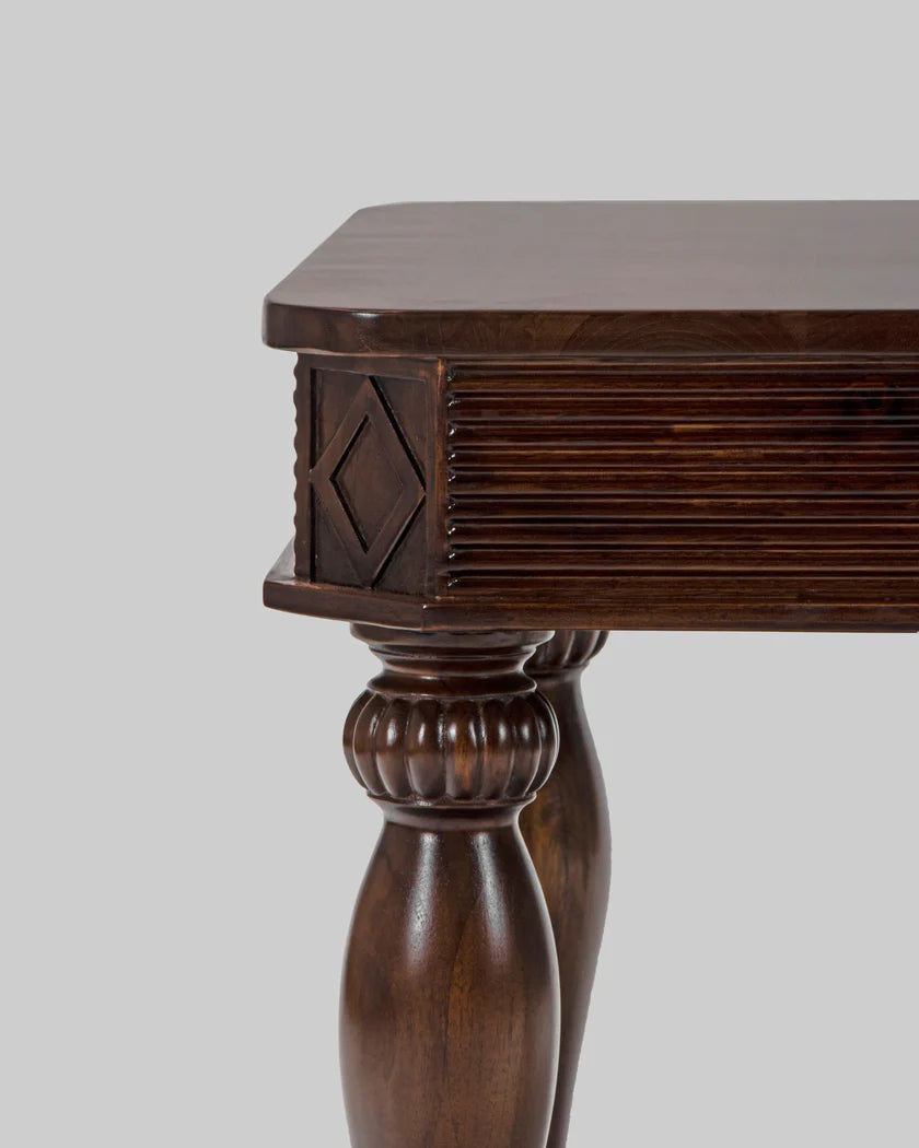 Modernevo Mango Wood Side Table – 24" Square, Unique Contemporary Design by Living Furn India