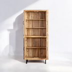 "Classic wooden wardrobe with a modern design and adjustable wardrobe shelves."
