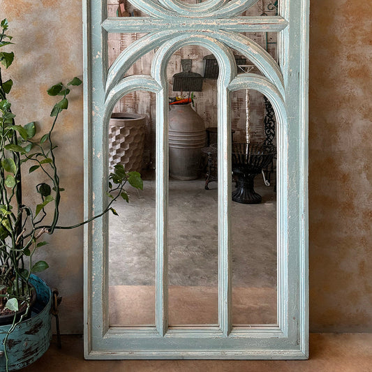 Rustic Wooden Mirror Jharokha