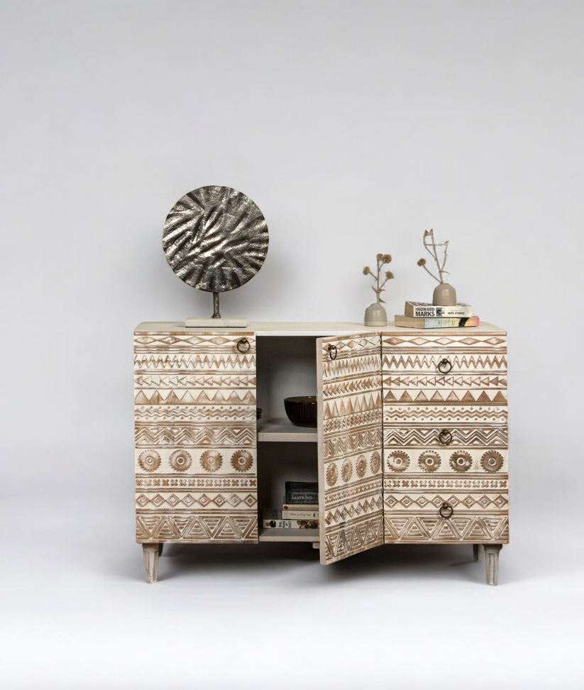 wooden cabinet crafted with premium solid wood.
