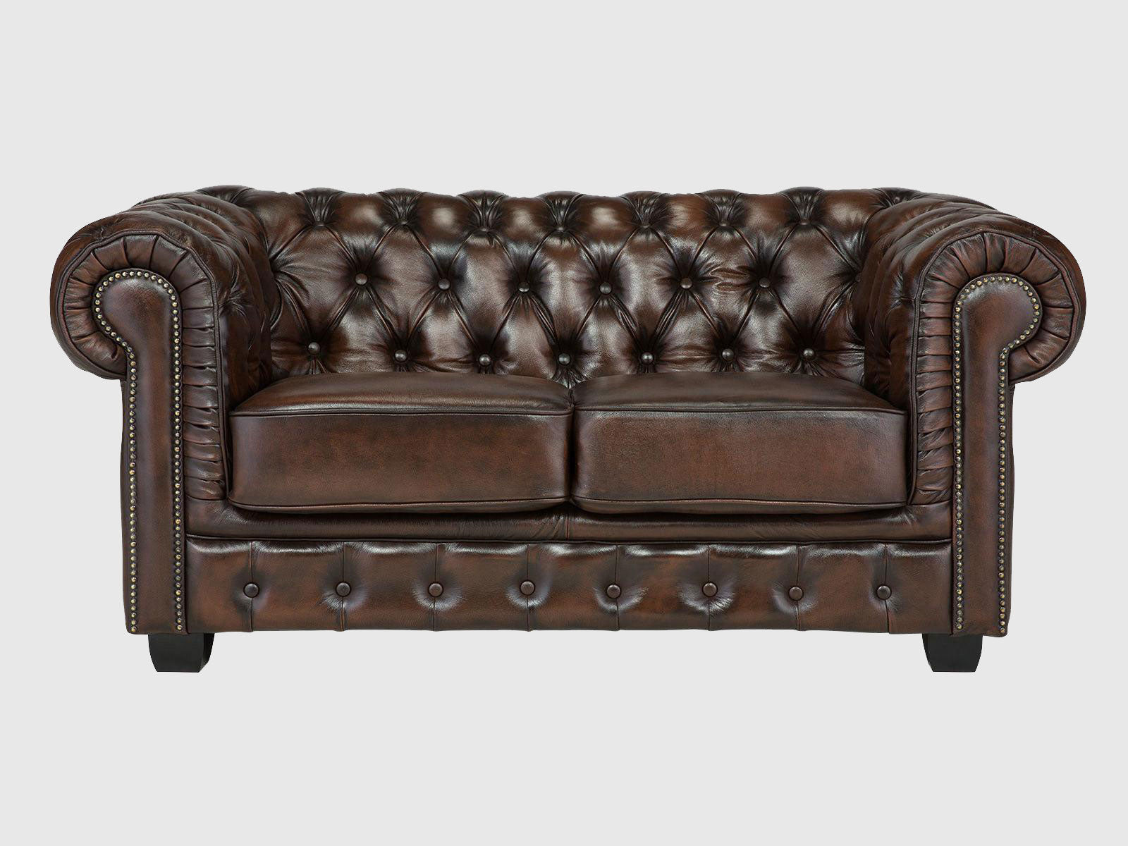 Chesterfield Traditional Sofa Set | Handcrafted Genuine Leather Sofas by Living Furn India