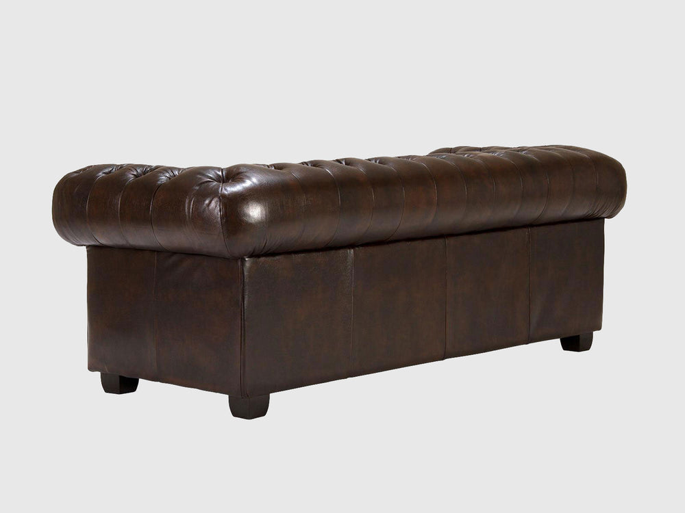 Chesterfield Traditional Sofa Set | Handcrafted Genuine Leather Sofas by Living Furn India