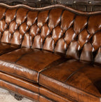 VersaMondo Buffalo Leather Sofa Bed – Convertible 3-Seater by Living Furn India