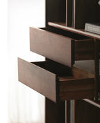 The Jodhpur Grandeur Bookcase | Handcrafted Solid Wood with Walnut Finish | 100x35x180cm