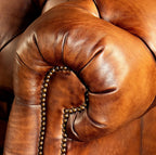 Imperial Regent Hand-Tufted Buffalo Leather Sofa – Luxury 3-Seater by Living Furn India