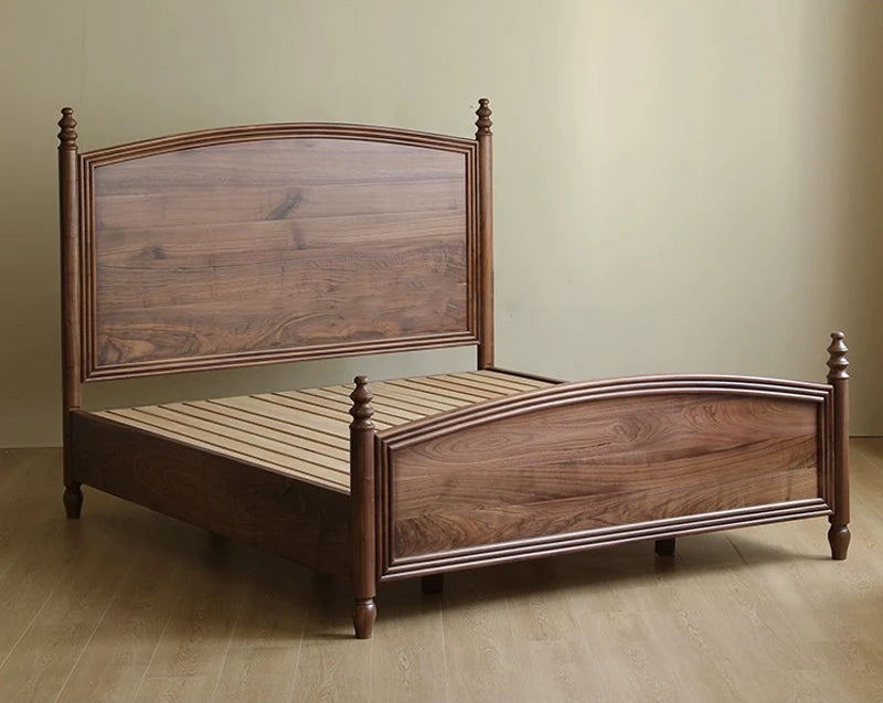The Marwar Dream Bed | Handcrafted Acacia Wood with Walnut Finish | Queen & King Sizes