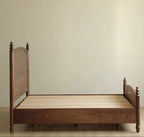 The Marwar Dream Bed | Handcrafted Acacia Wood with Walnut Finish | Queen & King Sizes