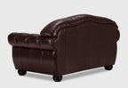 DuoBelle Luxe Brown Leather 2-Seater Sofa – Handcrafted Intimate Comfort by Living Furn India