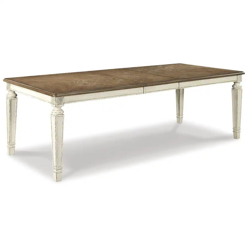 Parisienne Blanc French Distressed Solid Mango Wood Dining Set – 4, 6, 8 Seater by Living Furn India