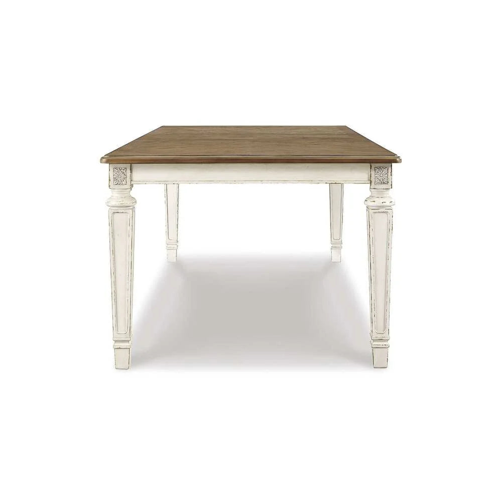 Parisienne Blanc French Distressed Solid Mango Wood Dining Set – 4, 6, 8 Seater by Living Furn India