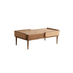 Linea Coffee Table | Handcrafted Mango Wood & Cane Living Room Table | Living Furn India