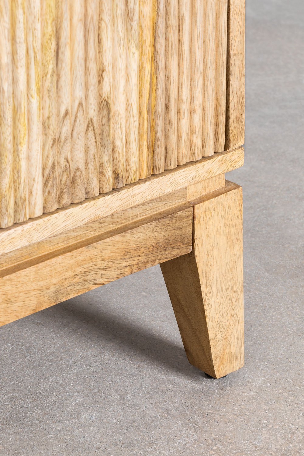 Handcrafted Mango Wood & Rattan Coffee Table with Open Storage | Mid-Century Modern Living Room Centerpiece | Living Furn India