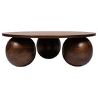 Orb Round Coffee Table | Handcrafted Mango Wood Living Room Centerpiece | Living Furn India